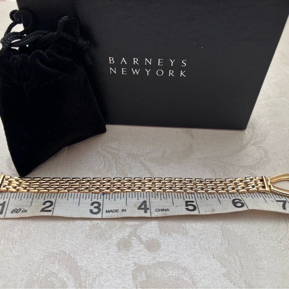 🆕 Barneys NY Panther Link Horsebit Bangle 😍 - Picture 7 of 9